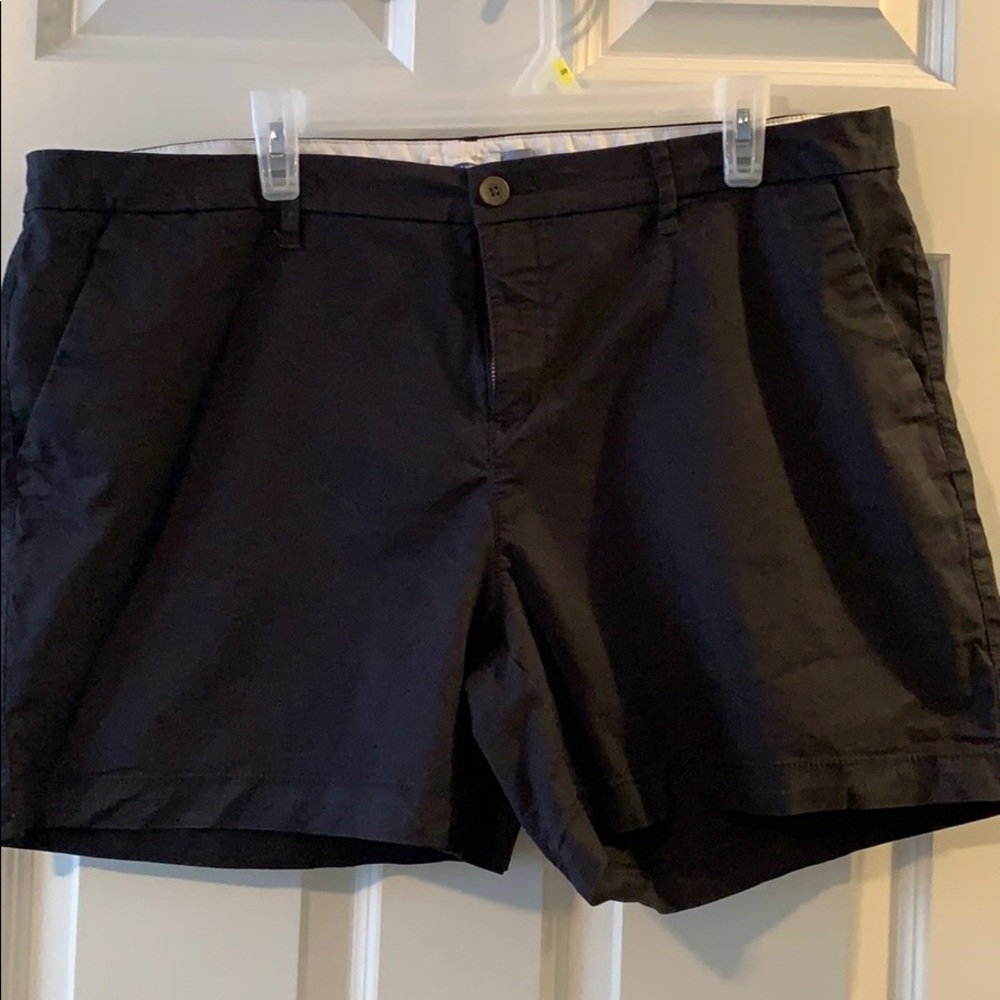 Black cotton shorts